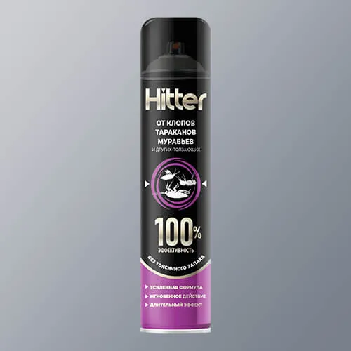 Аэрозоль Хиттер от тараканов, муравьев, клопов и других ползающих насекомых