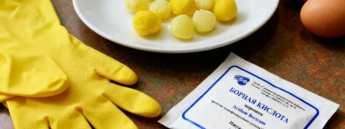 Борная кислота и яйцо от тараканов