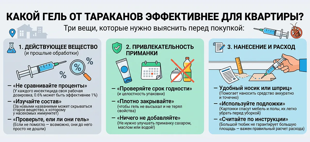 Какой гель от тараканов эффективнее для квартиры